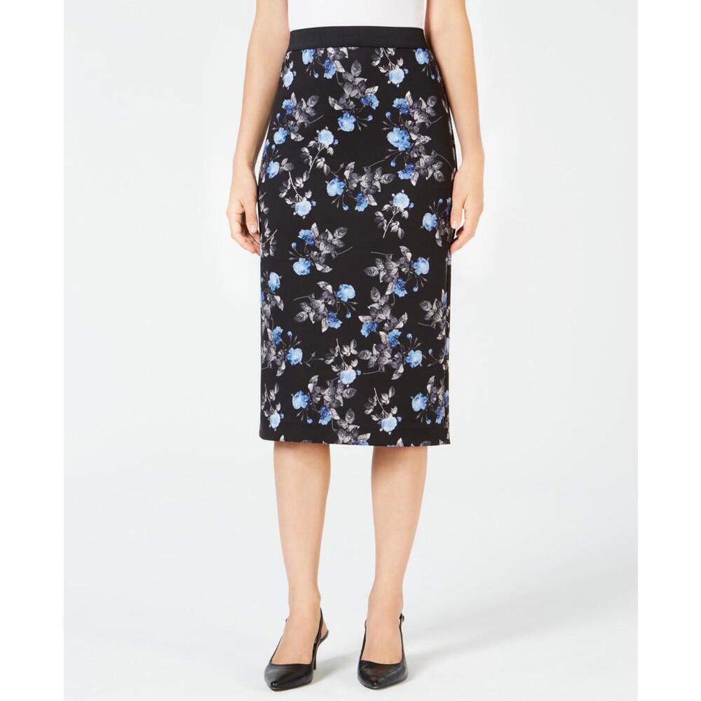 Alfani Womens Printed Scuba Skirt Size XS
